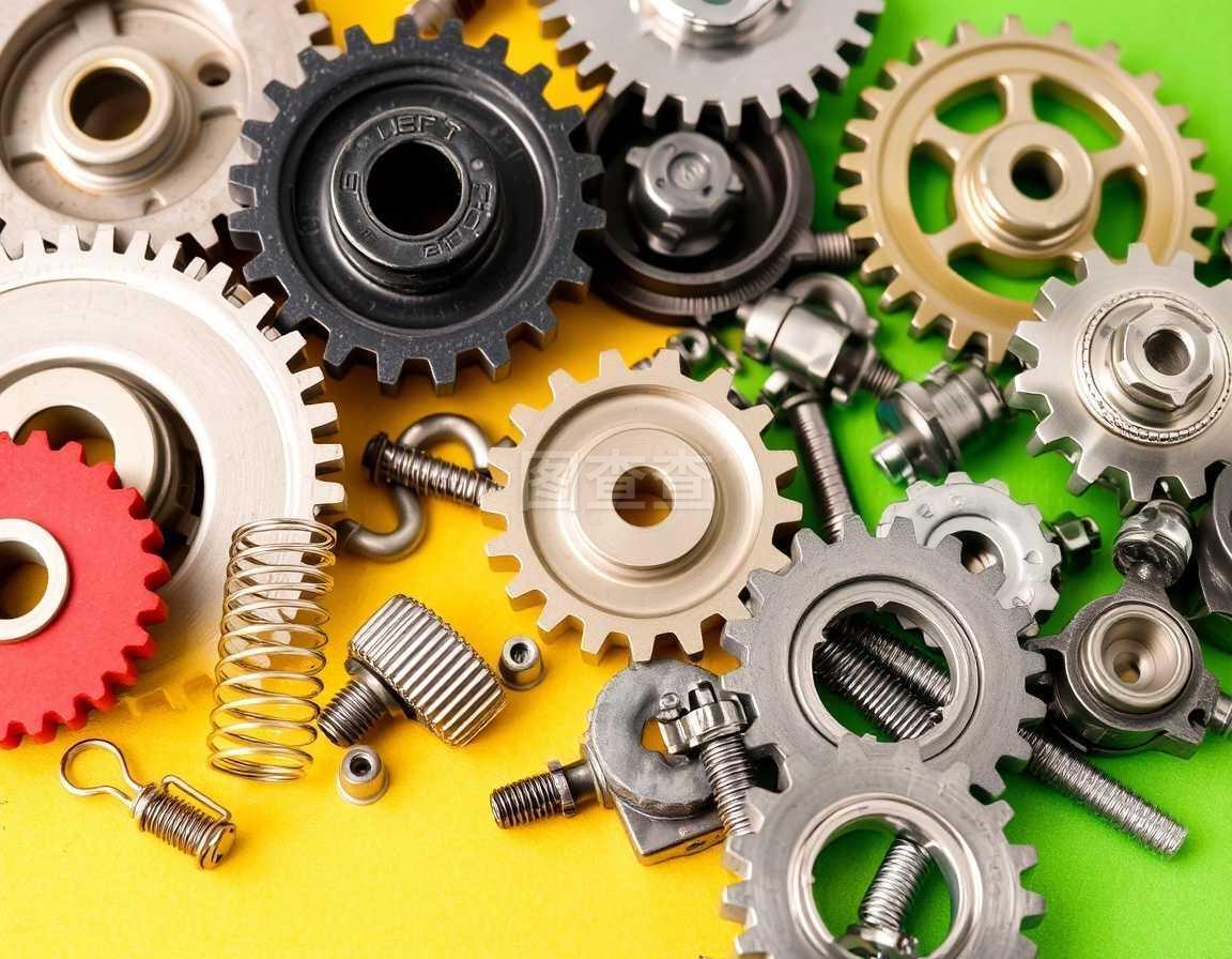 黑色背景上的機(jī)械交響 工業(yè)物體的精密之美